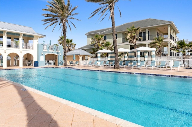 view of pool with a patio area