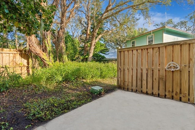 view of yard with a patio area