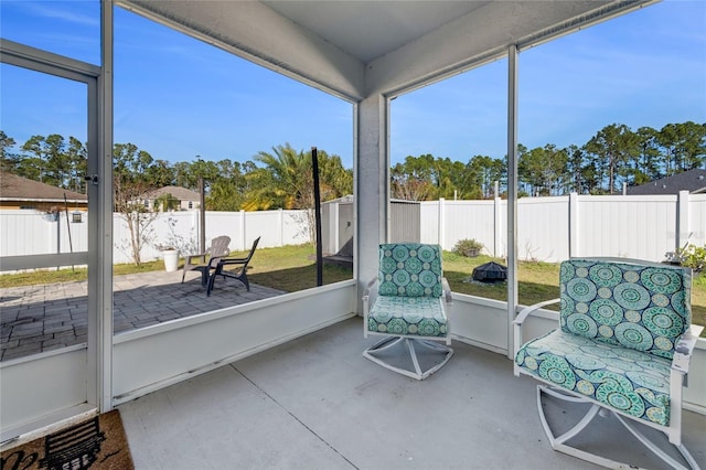 view of sunroom