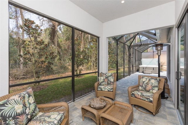 sunroom with a healthy amount of sunlight