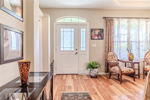 entryway featuring light hardwood / wood-style floors