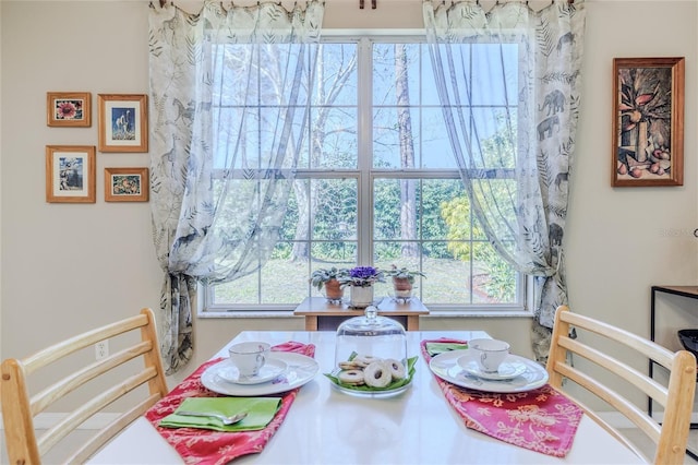 view of dining room