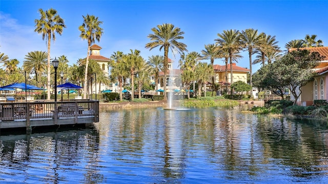 view of water feature