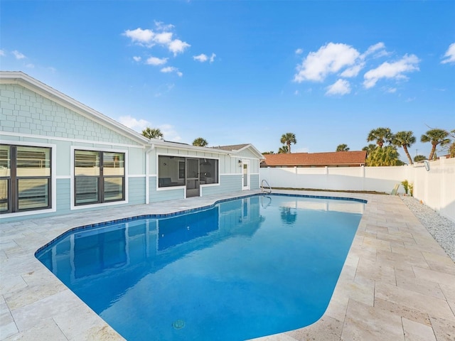 view of pool with a patio area