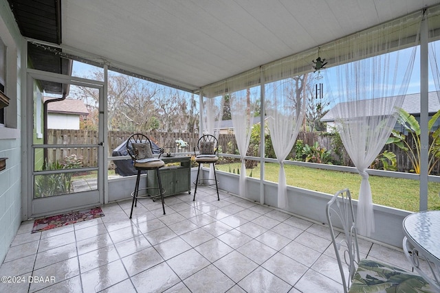 view of sunroom