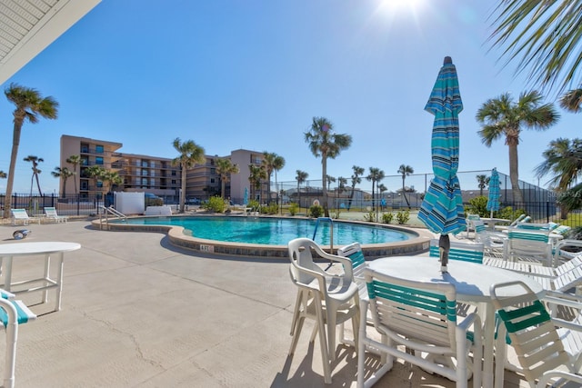 view of pool with a patio