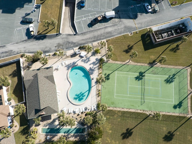 birds eye view of property