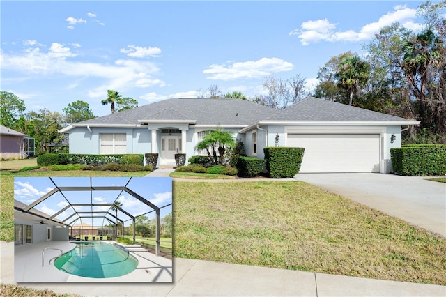 exterior space with a lawn