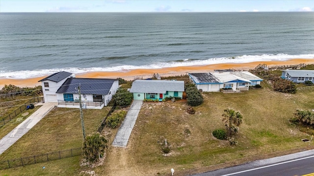2653 N Ocean Shore Blvd, Flagler Beach, FL 32136 - aerial view with a water view and a view of the beach