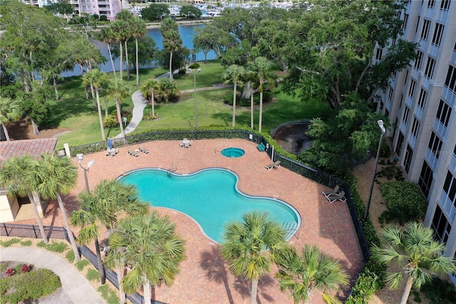 view of pool with a patio area