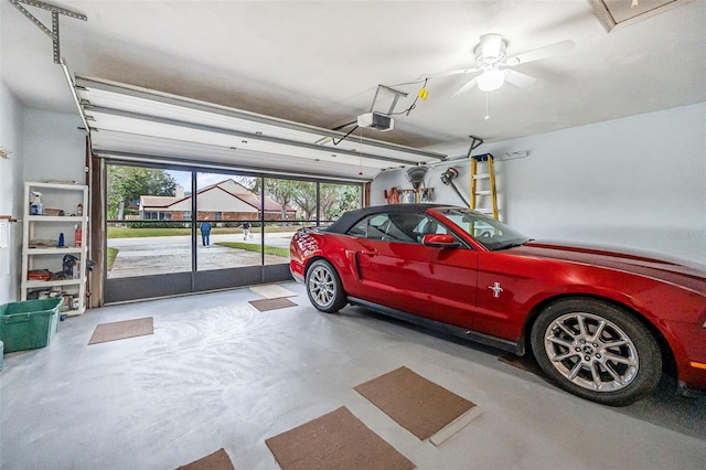 garage featuring a garage door opener