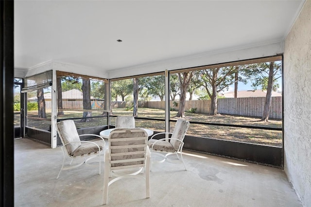 view of sunroom / solarium