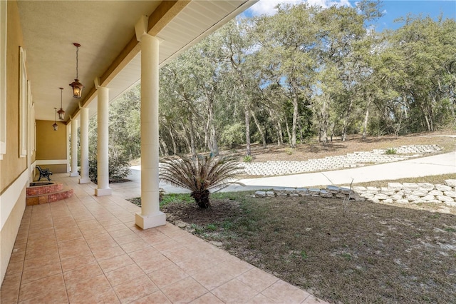 view of patio / terrace with a porch