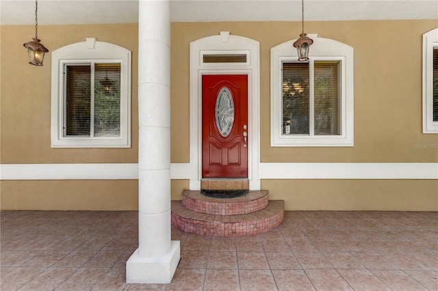 view of doorway to property