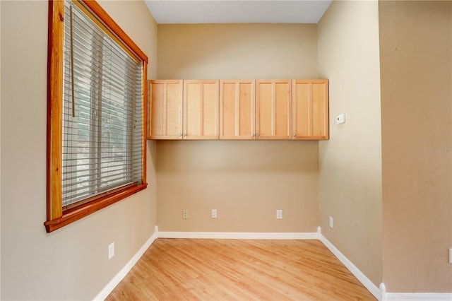 empty room featuring light hardwood / wood-style floors