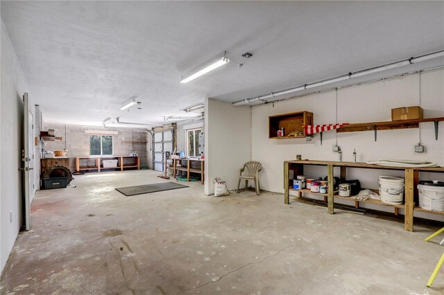 interior space featuring concrete flooring