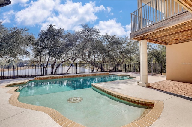 view of pool featuring a patio area