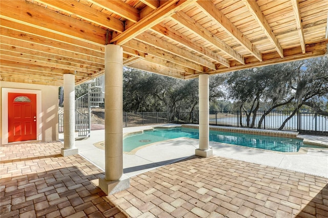 view of pool with a patio area