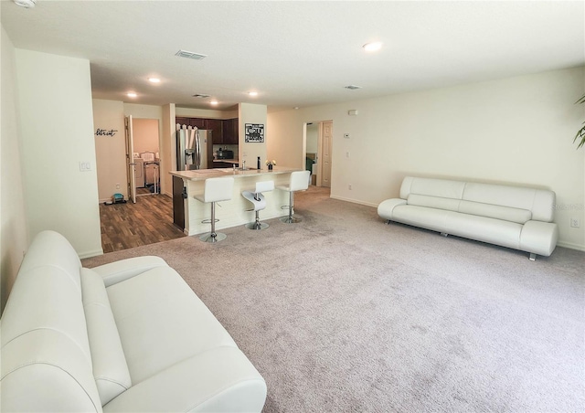 view of carpeted living room