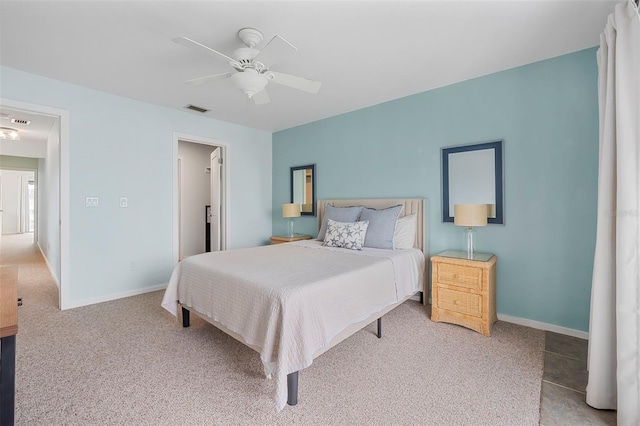 bedroom with ceiling fan