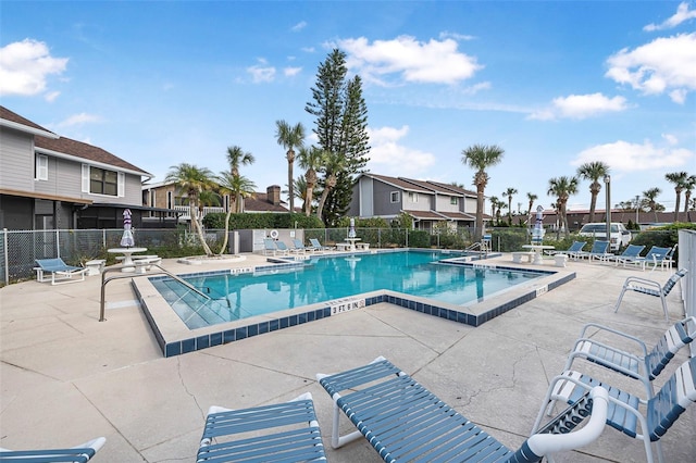 view of pool with a patio area