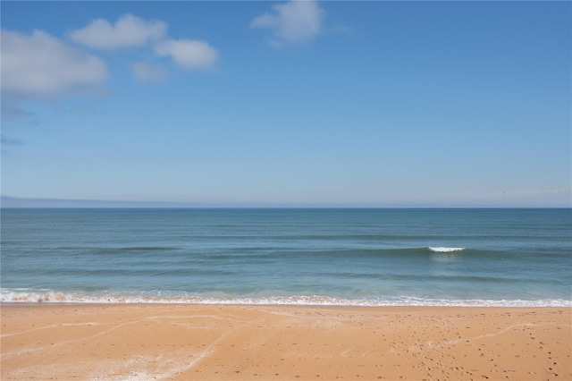 view of water feature featuring a view of the beach