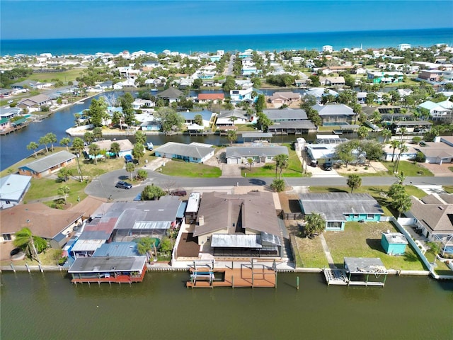 155 Avalon Ave, Flagler Beach, FL 32136 - drone / aerial view featuring a water view