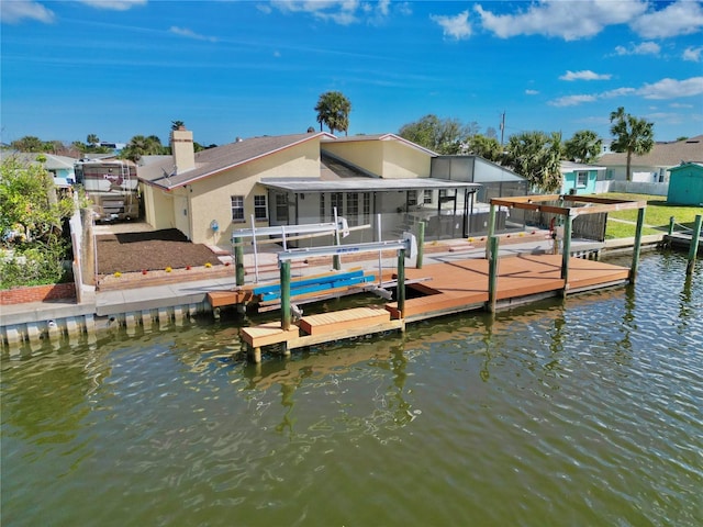 155 Avalon Ave, Flagler Beach, FL 32136 - rear view of property with a water view