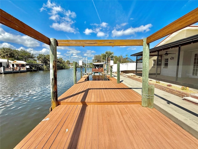 155 Avalon Ave, Flagler Beach, FL 32136 - dock area with a water view
