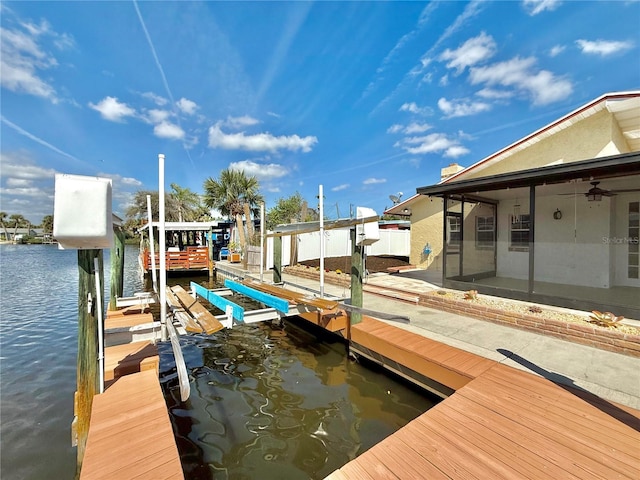 155 Avalon Ave, Flagler Beach, FL 32136 - dock area featuring a water view