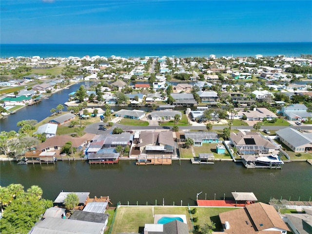 155 Avalon Ave, Flagler Beach, FL 32136 - drone / aerial view featuring a water view