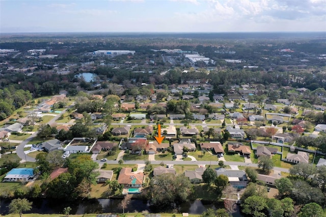 bird's eye view with a residential view