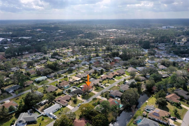 aerial view featuring a residential view
