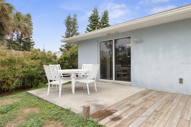 deck featuring a patio