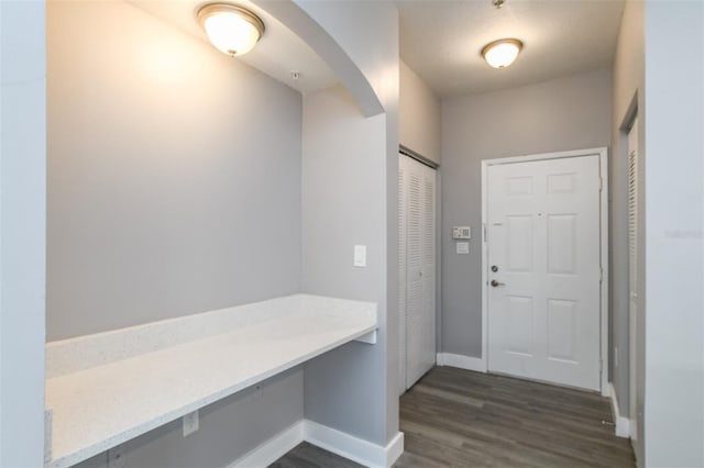 interior space featuring dark hardwood / wood-style flooring