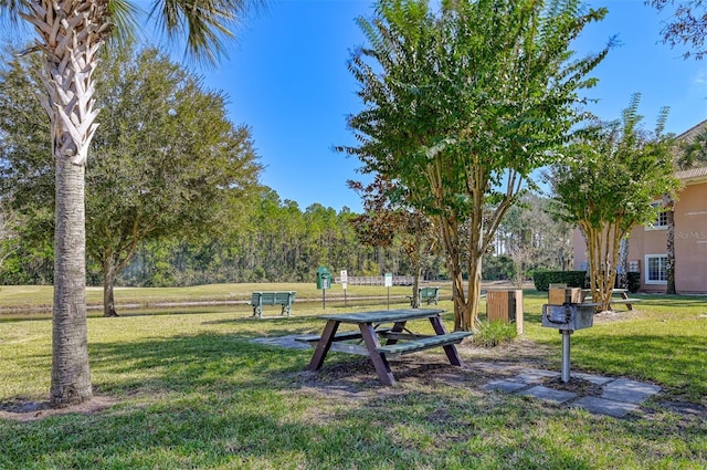 view of home's community featuring a yard