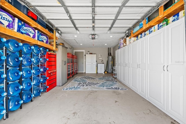 15 Cloverdale Ct S, Palm Coast, FL 32137 - garage with water heater and a garage door opener