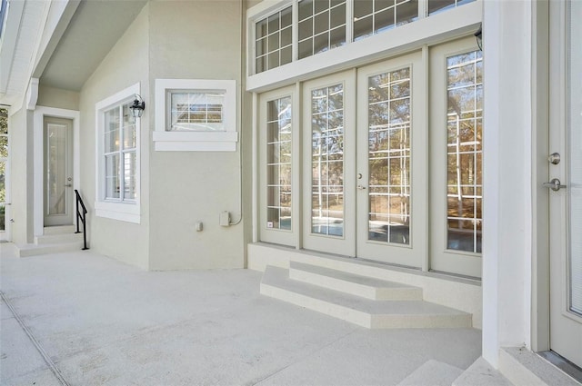 exterior space with french doors