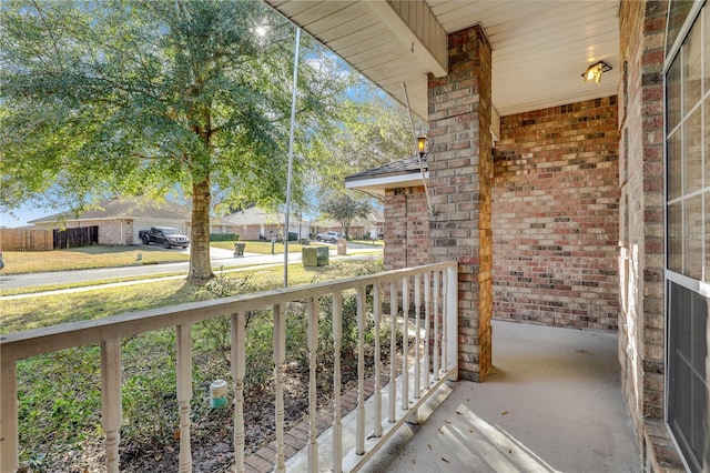 balcony with covered porch