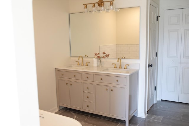 bathroom with vanity