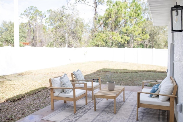 view of patio with outdoor lounge area