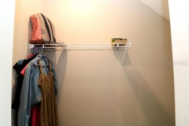 spacious closet featuring vaulted ceiling