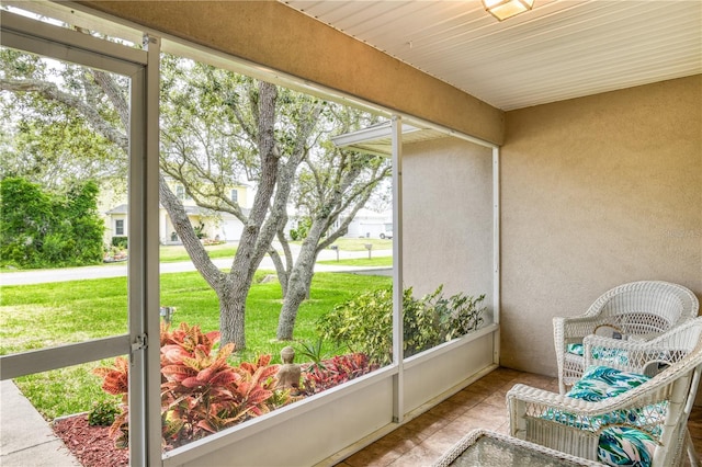 sunroom with a healthy amount of sunlight