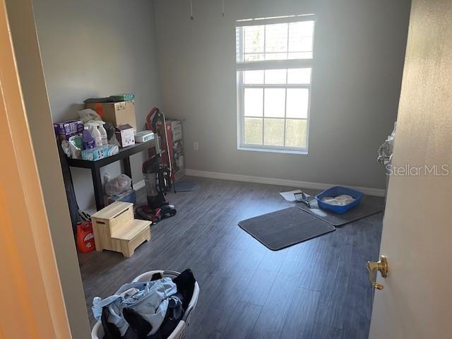 misc room featuring dark wood-type flooring