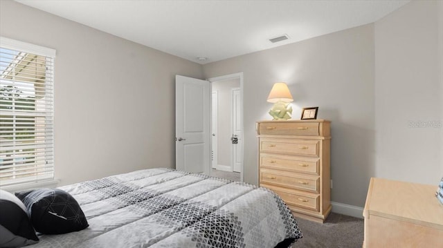 bedroom with carpet floors