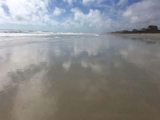 view of water feature featuring a beach view