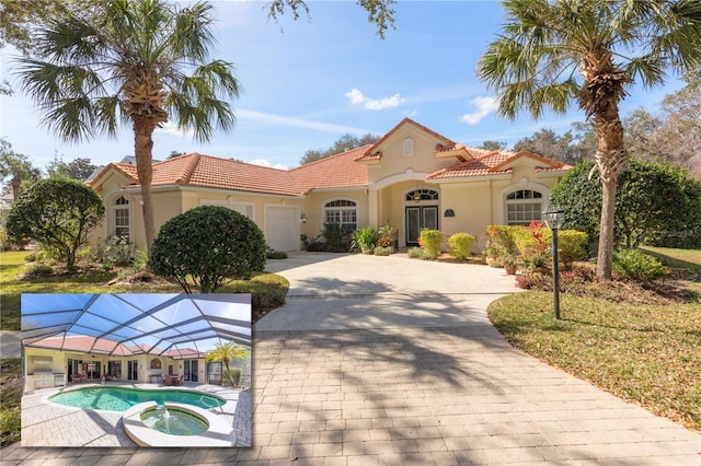 mediterranean / spanish-style home featuring glass enclosure