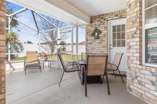 view of sunroom