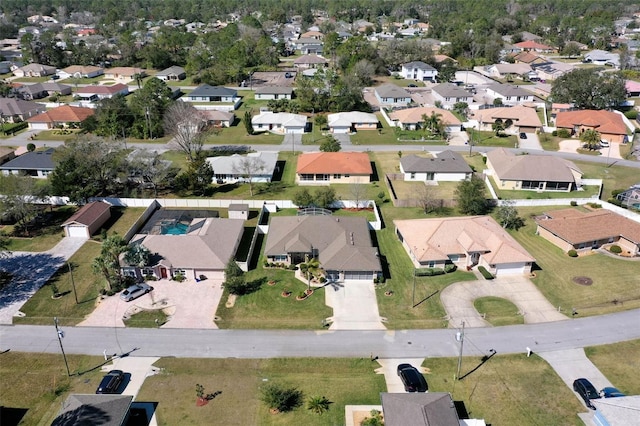 bird's eye view with a residential view