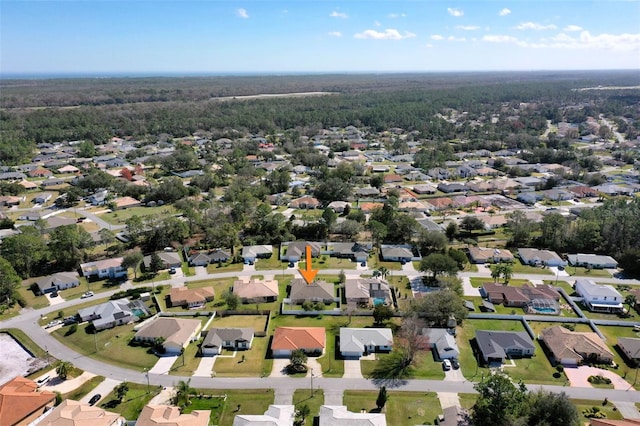 drone / aerial view featuring a residential view